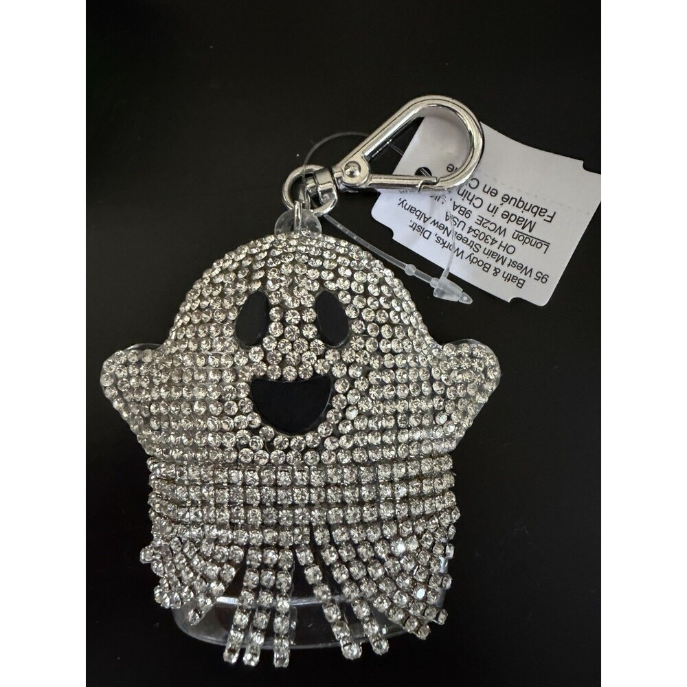 Bath & Body Works Bling Ghost Rhinestone Pocketbac Hand Sanitizer Holder